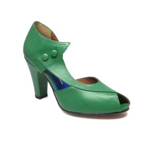 Re-Mix Deluxe Vintage Classic Green 1940/1950 peeptoe pump size 6.5.